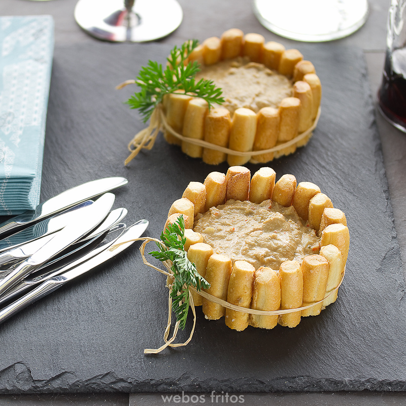 Charlotas de paté de centollo… ¡sin centollo!