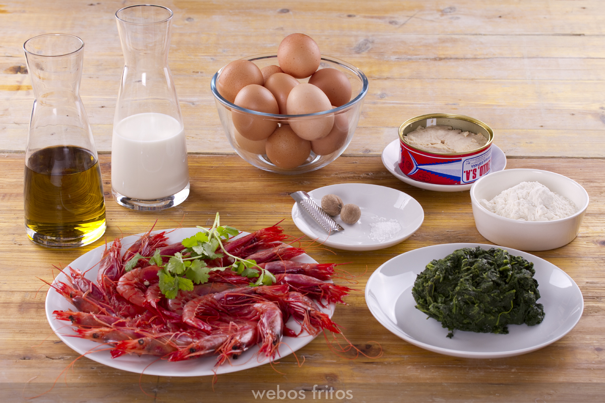 Ingredientes para el pastel de tortillas