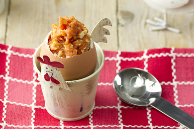 Huevos rellenos para niños