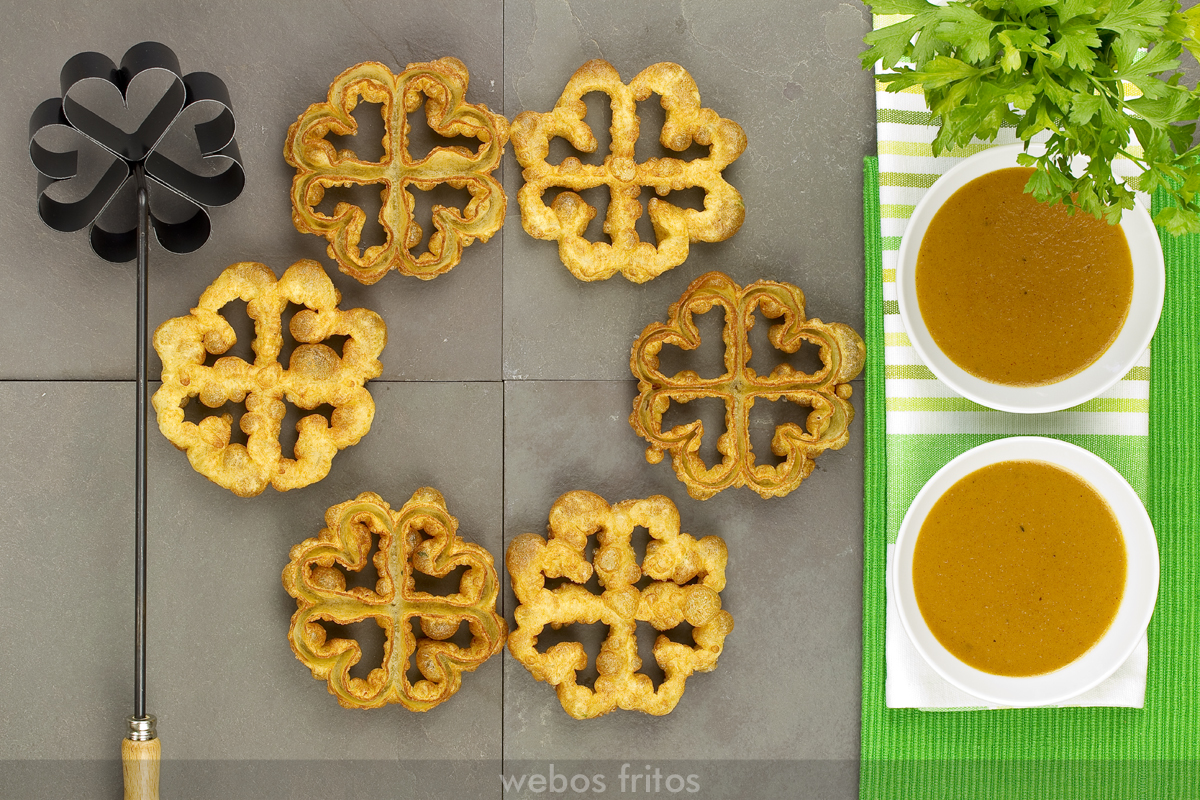 Flores manchegas de bacalao