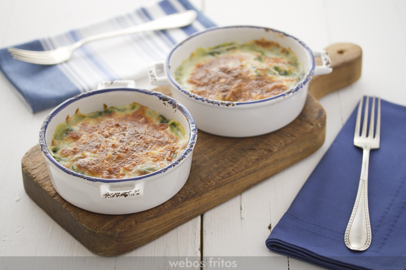Gratinado de espinacas y pavo