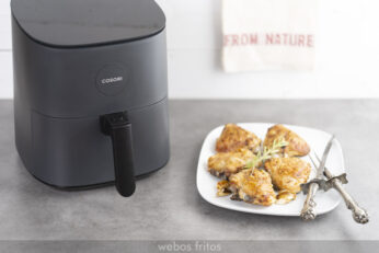 Contramuslos de pollo al limón en freidora de aire