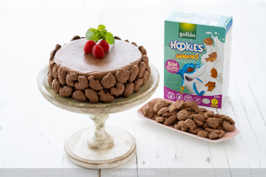 Tarta de queso y chocolate sin gluten y sin lactosa